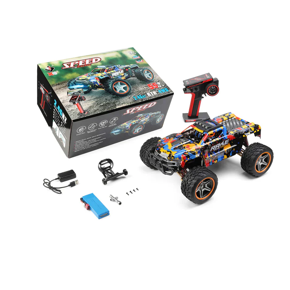 WLtoys 1/10 Brushless 4wd RC monster truck RTR - Blue - Image 6