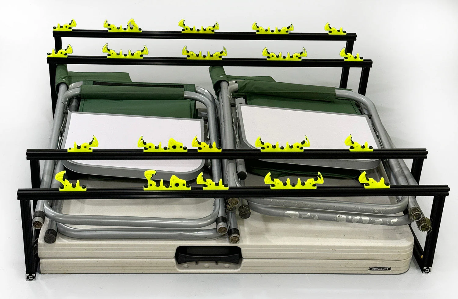 XGuard One-Size-Fits-All Skid Clamp System Double clamp with extrussion rail mounting hardware - Image 5